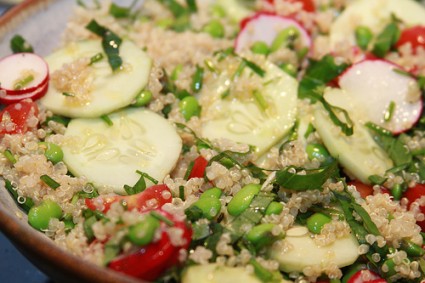 quinoa and edamame salad