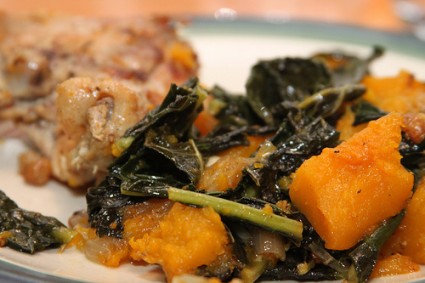 chicken kale and pumpkin stew