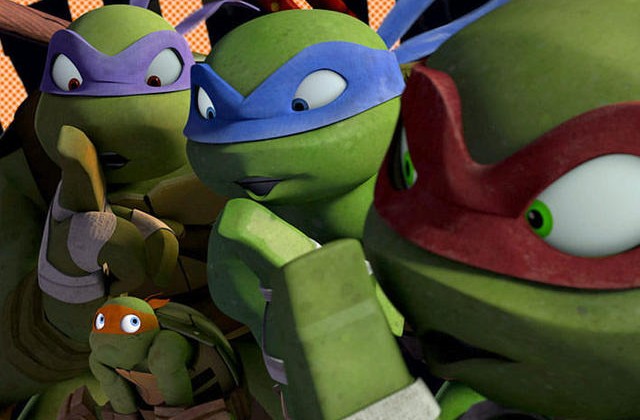 Nickelodeon-Cast-Of-Teenage-Mutant-Ninja-Turtles-Leonardo-Donatello-Michelangelo-Raphael-CGI-Animation-Nicktoon-Shh-Group-Pose-TMNT