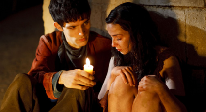 Merlin (Colin Morgan) and Freya (Laura Donnelly)
