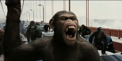 "Rise of the Planet of the Apes" on DVD and Blu-ray