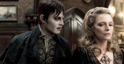 Johnny Depp and Michelle Pfieffer in "Dark Shadows"