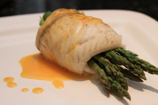 Sole-wrapped asparagus with tangerine beurre blanc – Recipe Test Drive ...