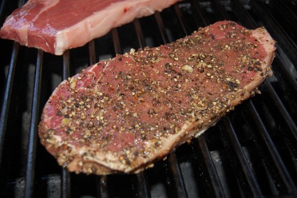 Steak on the grill