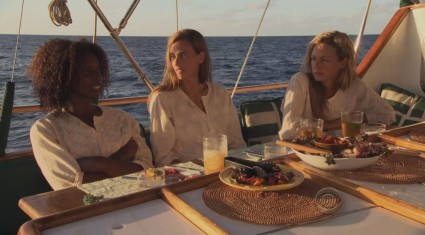 Sabrina, Kim and Chelsea on a yacht