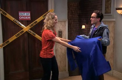 Penny and Leonard on The Big Bang Theory