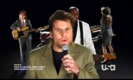 James Roday and Dule Hill as Hall and Oates