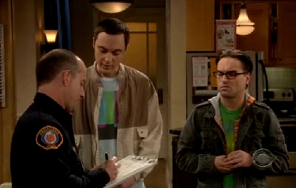 Sheldon and Leonard report a burglary